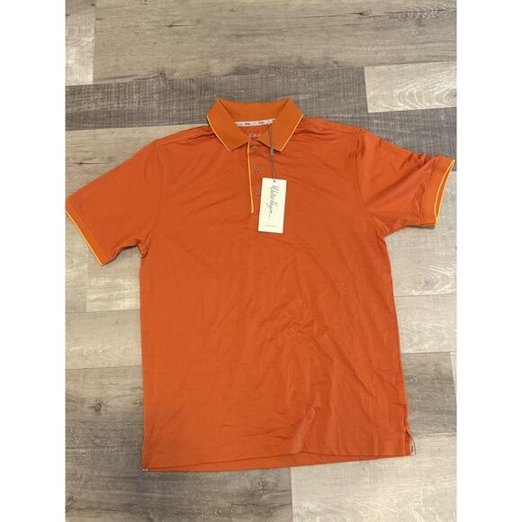 Walter Hagen Polo Shirt Mens Small Orange Clubhouse Golf Performance Lightweight - Picture 1 of 8
